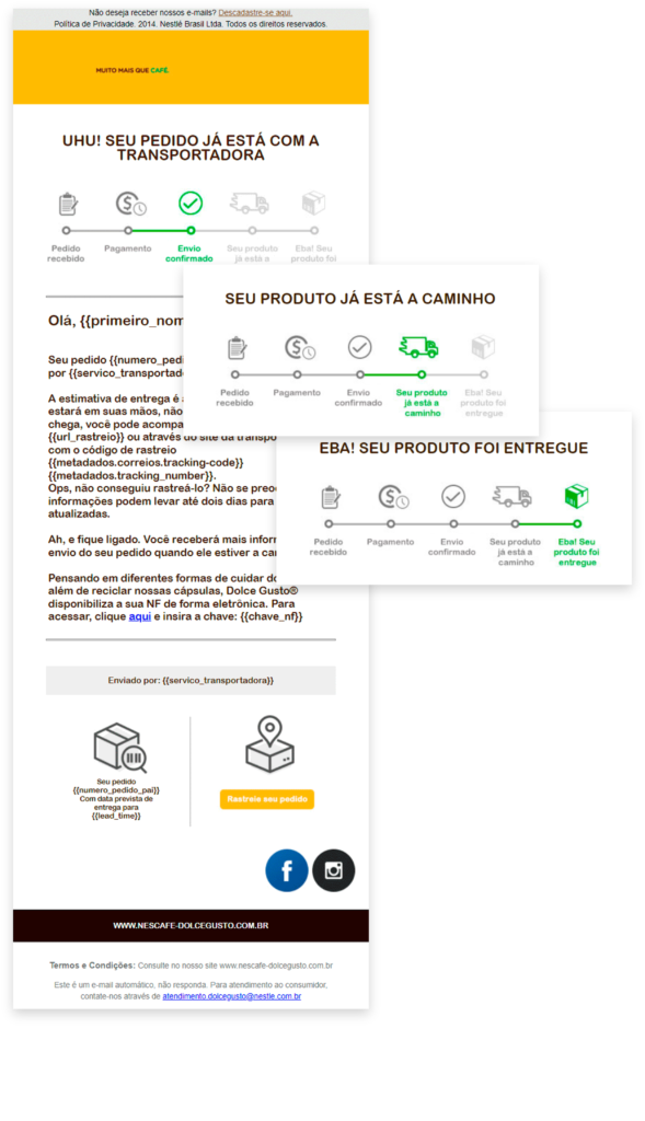 E-mail personalizado para e-commerce - TMS frete rápido